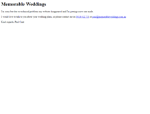 Tablet Screenshot of memorableweddings.com.au
